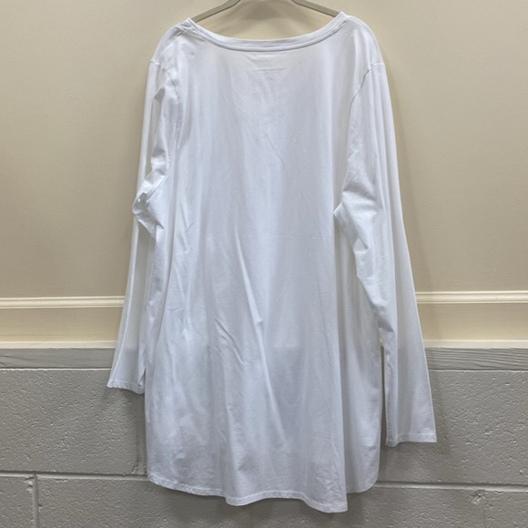 Soft Surroundings women’s size 2x white long sleeve tunic top - Picture 4 of 5